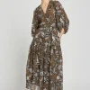 Outlet Bruuns Bazaar DuscleBBHanie jurk - Bruine bloemenprint