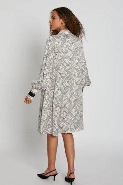 Best Bruuns Bazaar FloretBBBecca jurk - Lichte logoprint