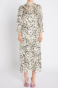 Clearance Bruuns Bazaar FloretBBClarene dress - White Cream AOP