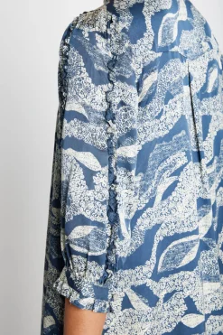 Outlet Bruuns Bazaar FloretBBTamia dress - Blue lace print