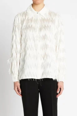 Sale Bruuns Bazaar FrillyBBArdadia shirt - Snow White