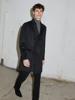 Outlet Bruuns Bazaar FuzzyBBDoubalina coat - Black melange