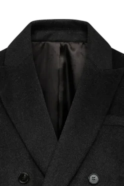 Outlet Bruuns Bazaar FuzzyBBDoubalina coat - Black melange