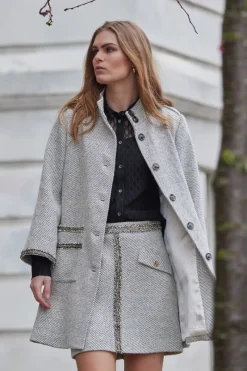 Online Bruuns Bazaar GalantusBBCasja coat - Black/White