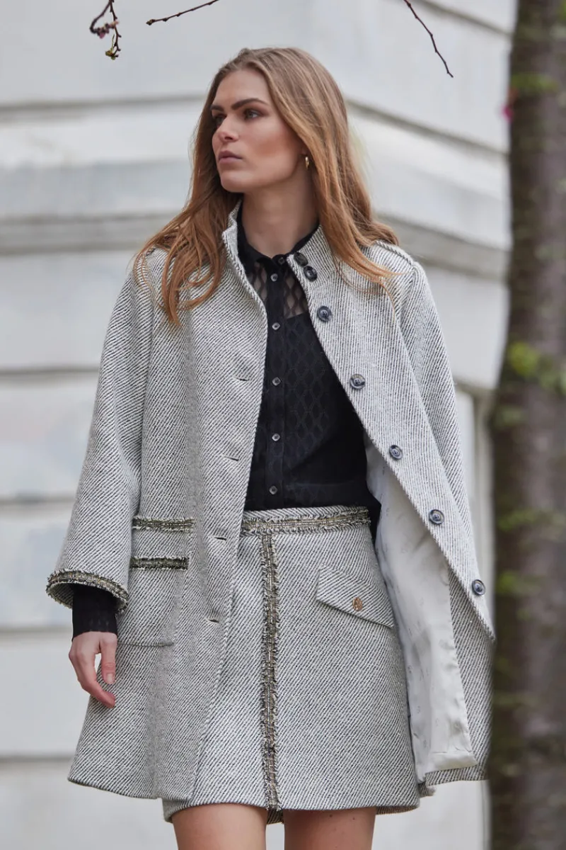Outlet Bruuns Bazaar GalantusBBMabelle rok - Zwart/Wit