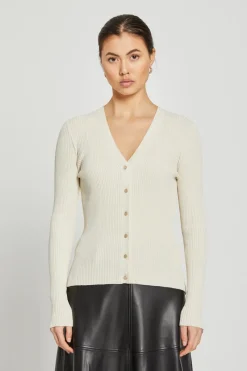 Clearance Bruuns Bazaar GallberryBBCarica gebreid vest - Wit Crème