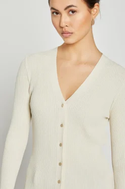Clearance Bruuns Bazaar GallberryBBCarica gebreid vest - Wit Crème