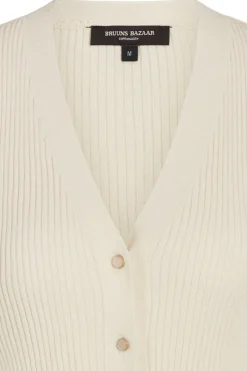 Clearance Bruuns Bazaar GallberryBBCarica gebreid vest - Wit Crème