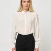 Hot Bruuns Bazaar Lillie Corinna zijden overhemd - Sneeuwwitje