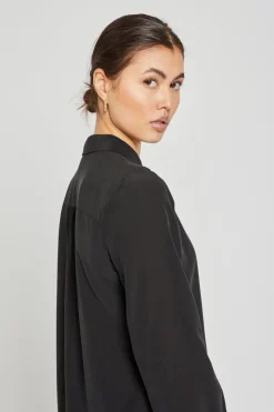 Fashion Bruuns Bazaar Lillie Corinna zijden overhemd - Zwart