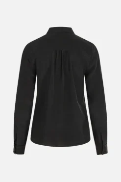 Fashion Bruuns Bazaar Lillie Corinna zijden overhemd - Zwart