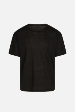 Best Bruuns Bazaar LinnenBBRond T-shirt - Zwart