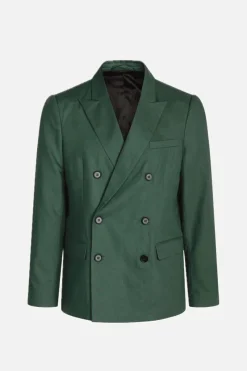 Online Bruuns Bazaar LinoBBDubbele blazer - Frosty Spruce