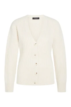 Discount Bruuns Bazaar LobataBBCarine knit cardigan - Snow White / Sand