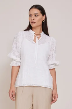 New Bruuns Bazaar MacluraBBImiras blouse - Sneeuwwitje