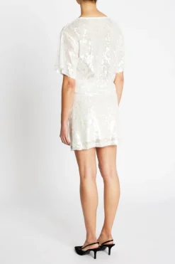 New Bruuns Bazaar MossroseBBGinia blouse - White w Silver
