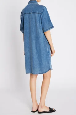 Hot Bruuns Bazaar PlatieBBZigata dress - Blue Denim