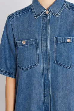 Hot Bruuns Bazaar PlatieBBZigata dress - Blue Denim