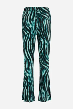 New Bruuns Bazaar PleataBZSlit BROEK - Blauwgroen Groen