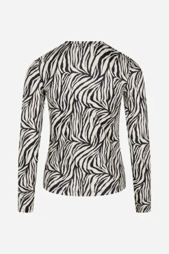 Outlet Bruuns Bazaar ReginaBZ Blouse met ronde hals - Zebraprint