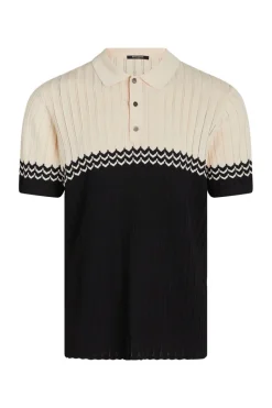 Best Bruuns Bazaar RiverBBSaint polo breisel - Crème / Zwart