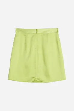 Best Bruuns Bazaar SatinaBZMolanna rok - Acid lime