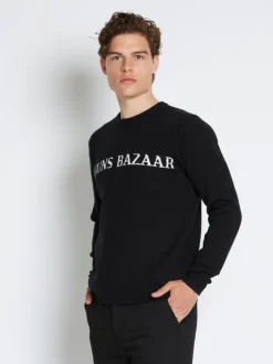 Fashion Bruuns Bazaar SimonBBNouveau-breisel - Zwart