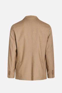 Hot Bruuns Bazaar StaticeBBCarl blazer - Zandkleurige krijtstreep