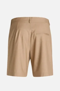 Best Bruuns Bazaar StaticeBBCity short - Zandkleurige krijtstreep