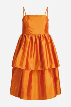 Fashion Bruuns Bazaar TafettaBZDroomjurk - Orange Flame