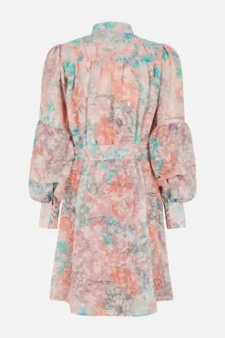 Outlet Bruuns Bazaar TriteliaBBQunelle jurk - Perzikbloemenprint