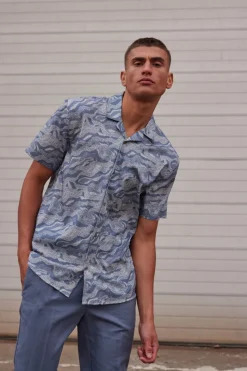 Hot Bruuns Bazaar VanBBHomer AOP shirt - Cloudflower