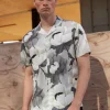 New Bruuns Bazaar VanBBHomer AOP shirt - Grote bloem