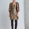 Outlet Bruuns Bazaar WhirlingBBAMaru jurk - Bruine bloem
