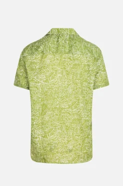 Discount Bruuns Bazaar WonBBHomer AOP shirt - Gestructureerd groen