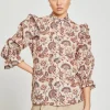 Outlet Bruuns Bazaar ZeodaryBBCaro shirt - Vintage bloemenprint