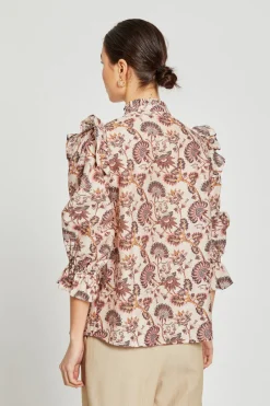 Outlet Bruuns Bazaar ZeodaryBBCaro shirt - Vintage bloemenprint